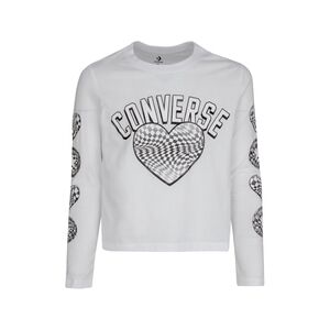 Converse Big Kids Girls Warp Check Heart Top Size 7 to 8